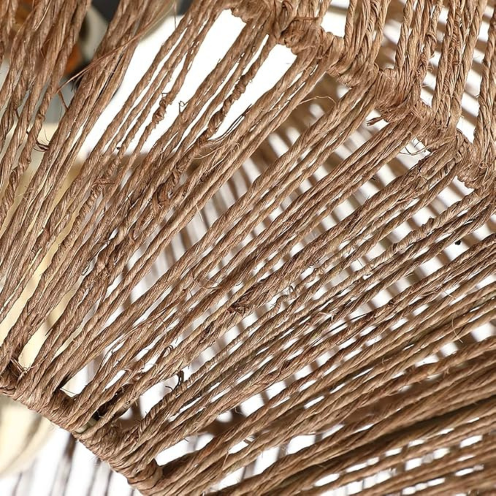 Lampe Plafonnier en Rotin | Style Boho Chic et Élégant