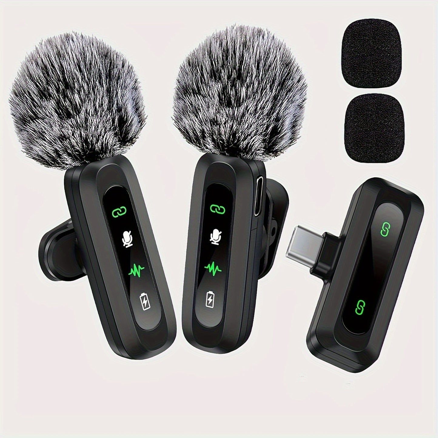 Microphone Lavalier Sans Fil USB-C | Design Compact pour Podcasts et Vlogs
