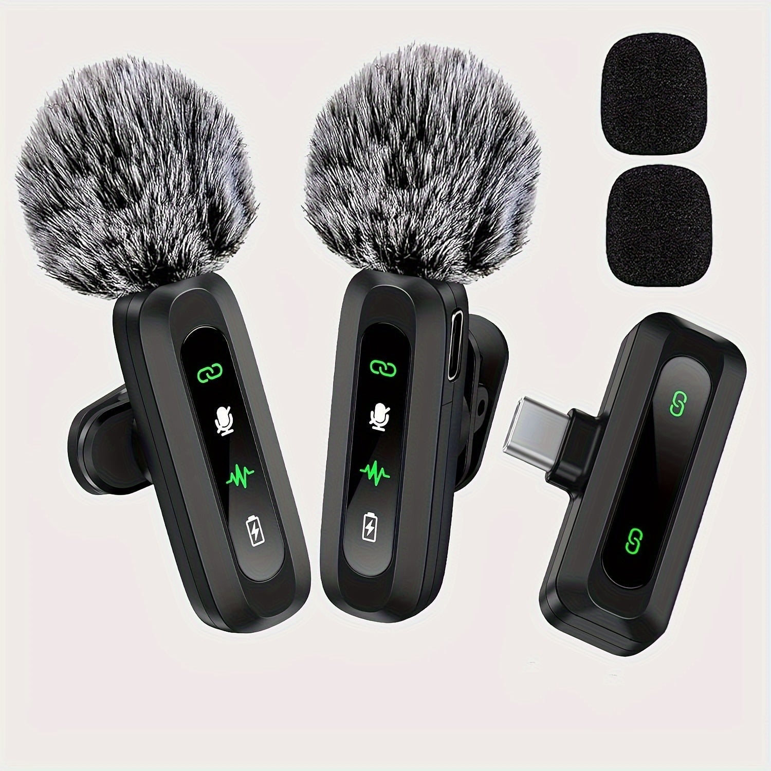 Microphone Lavalier Sans Fil USB-C | Design Compact pour Podcasts et Vlogs