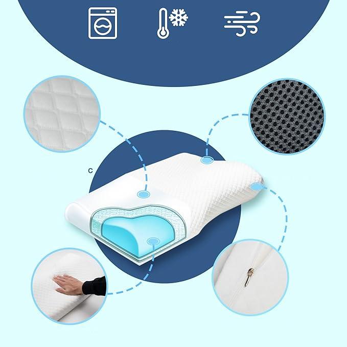 Oreiller Anti-Ronflement Ergonomique | Soutien Optimal pour Sommeil Paisible