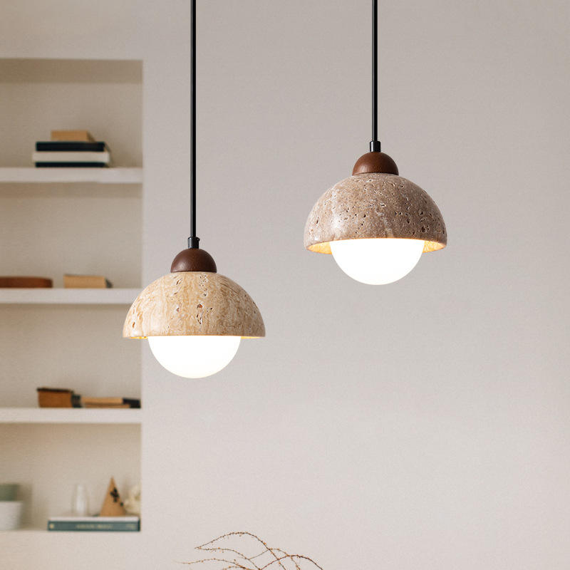 Suspension en Marbre Naturel | Éclairage Élégant et Durable