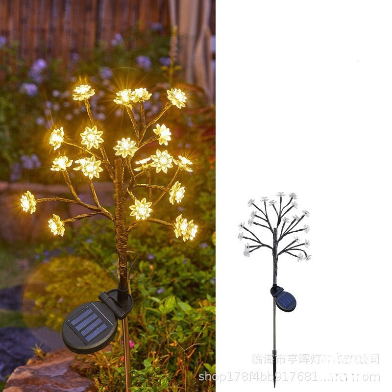 Lampes Solaires de Jardin | Éclairage Écologique avec 15 LED Blanches