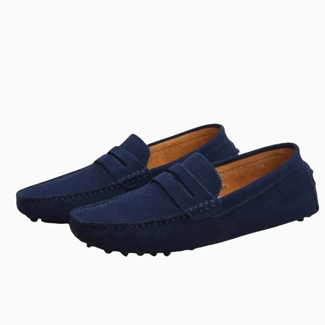 Mocassins homme en daim style driving slip on casual