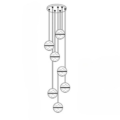 Luminaire Suspendu en Cristal | Éclairage Élégant et Réglable