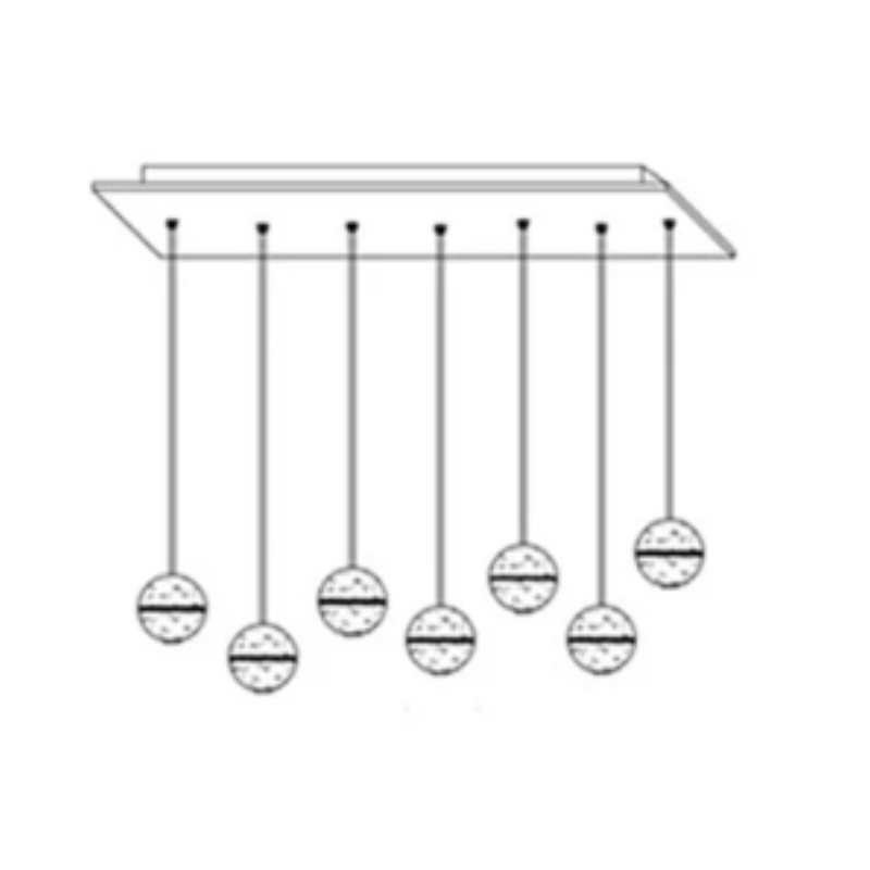 Luminaire Suspendu en Cristal | Éclairage Élégant et Réglable