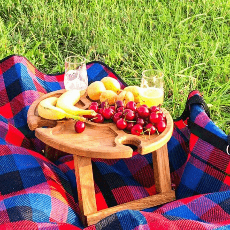 Table Pliante Multifonctionnelle | Compacte et Portable en Bois Brun