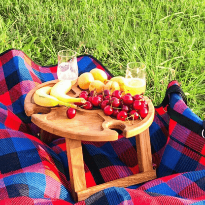 Table Pliante Multifonctionnelle | Compacte et Portable en Bois Brun
