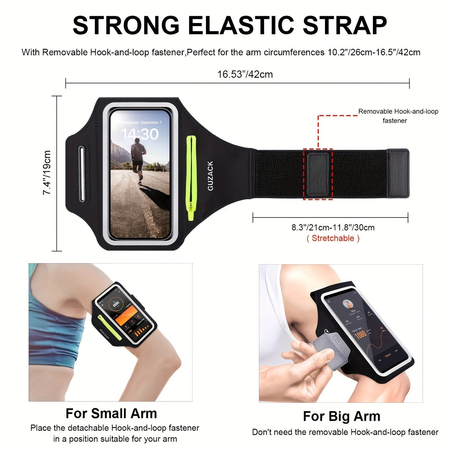 Support de Téléphone de Course Ajustable | Compartiment Pratique pour Écouteurs