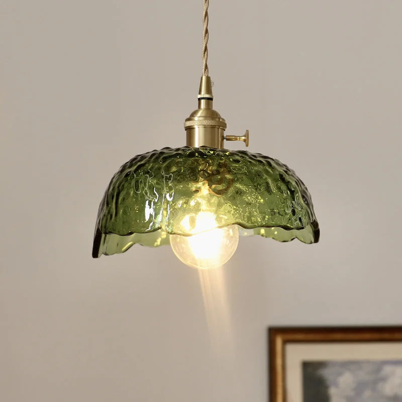 Lampe Suspendue en Laiton et Verre | Élégance Moderne et Installation Facile