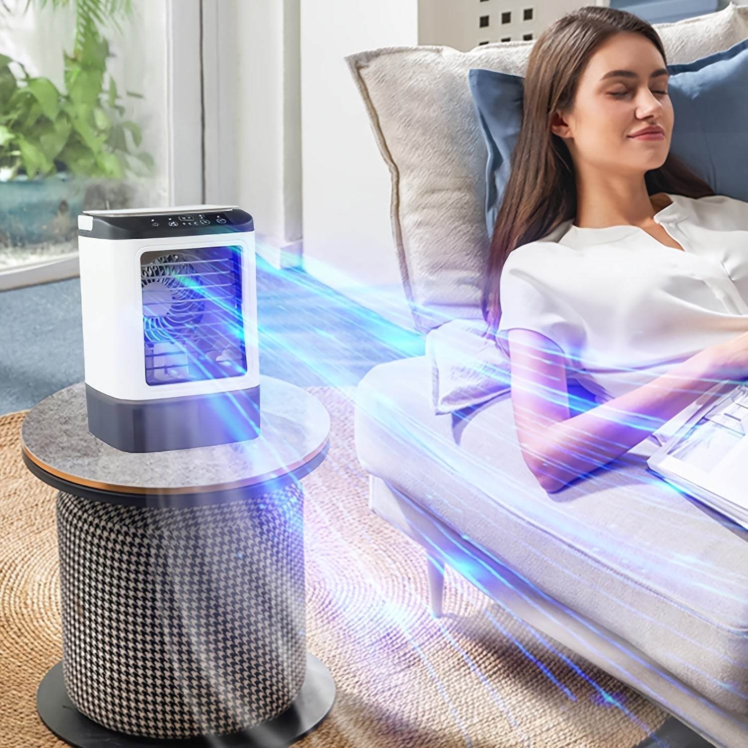 Climatiseur Mini Portable Refroidi par Eau – Alimentation USB avec Grand Réservoir