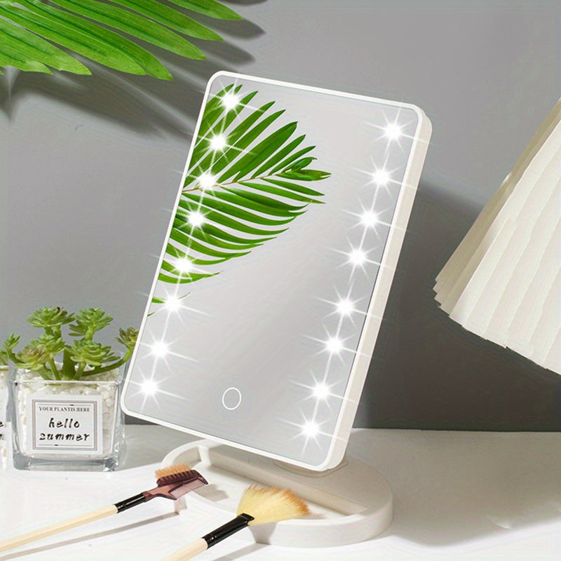 Miroir de Maquillage LED Ajustable | Luminosité Réglable et Portable