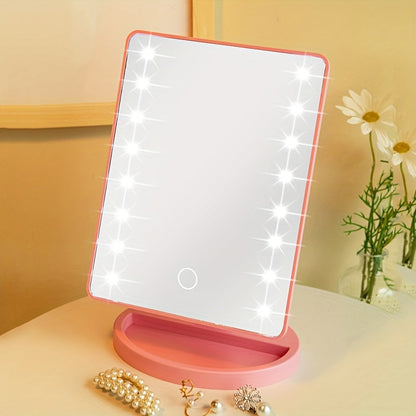 Miroir de Maquillage LED Ajustable | Luminosité Réglable et Portable