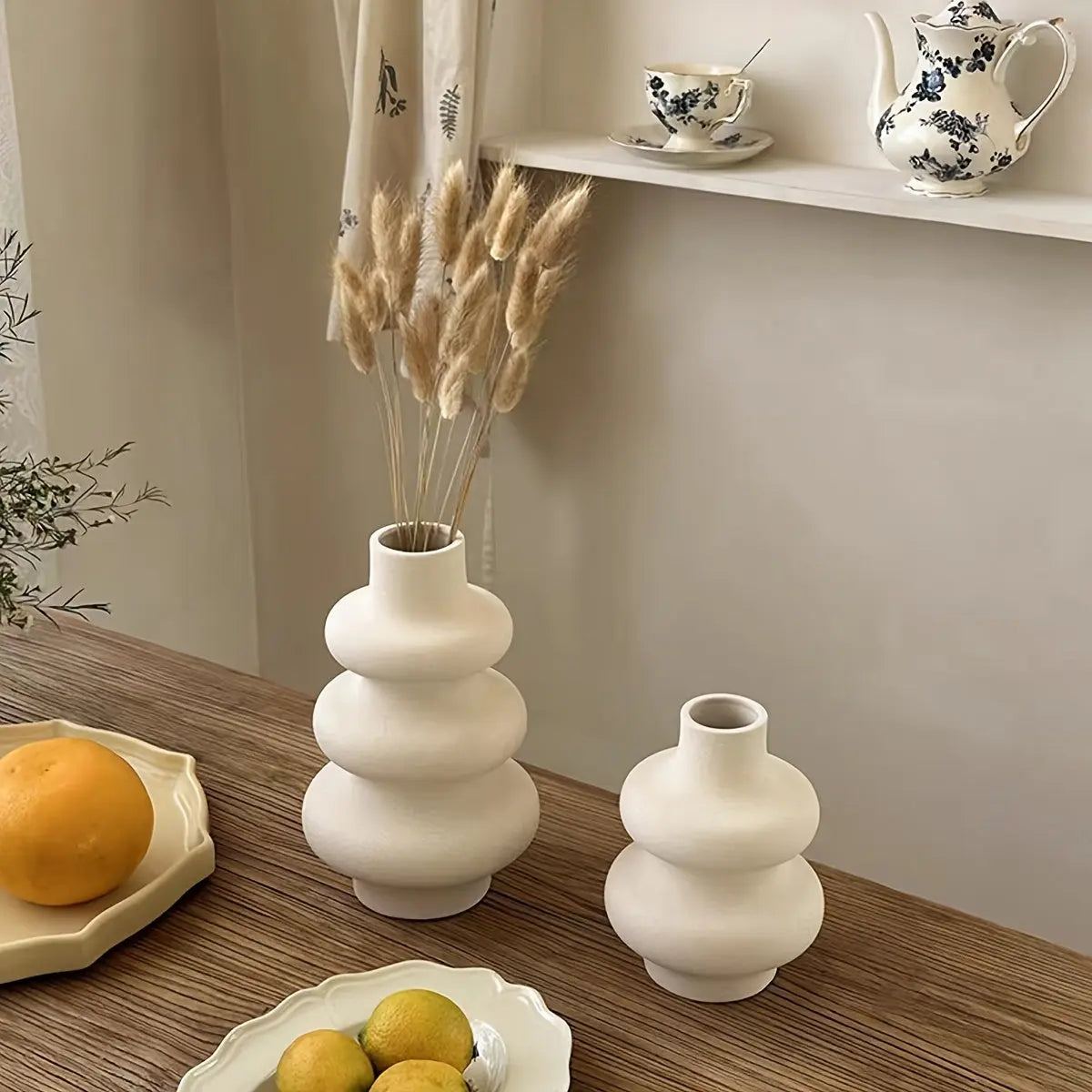 Vase en Céramique Spirale | Style Bohème pour Décoration Élégante
