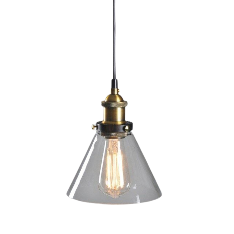Lampe Suspendue Industrielle en Verre | Design Élégant et Minimaliste