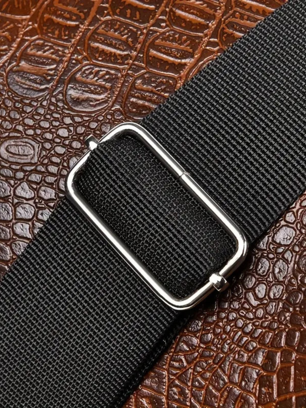 HELVIA - Sac de Voyage Vintage à Motif Crocodile