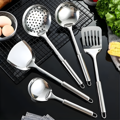 Ensemble d'outils de cuisine en acier inoxydable