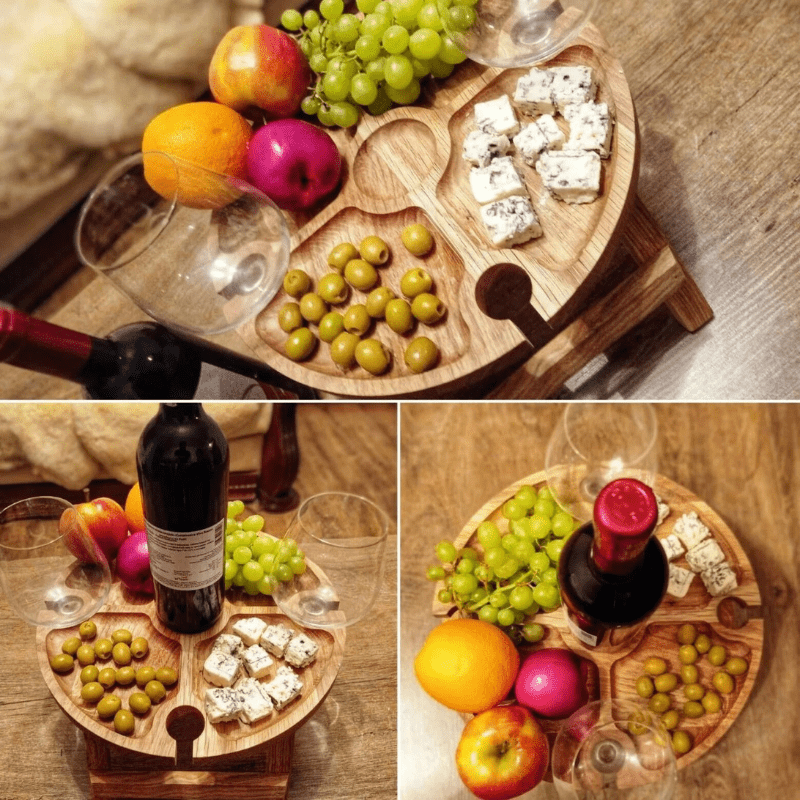 Table Pliante Multifonctionnelle | Compacte et Portable en Bois Brun