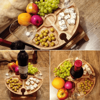 Table Pliante Multifonctionnelle | Compacte et Portable en Bois Brun