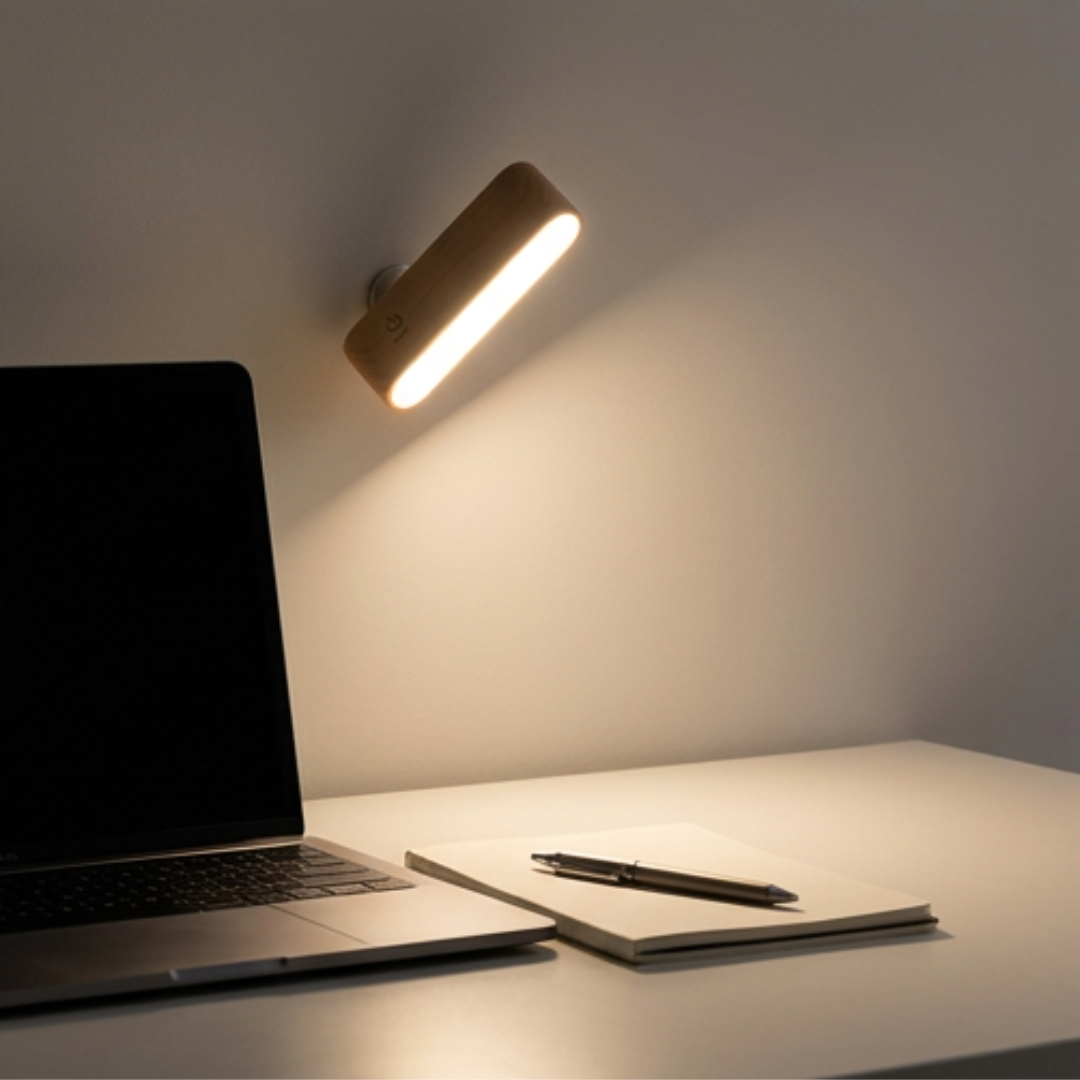 Dernier Jour -50% | FlexiGlow™ Lampe Bois Naturel et Pivotante
