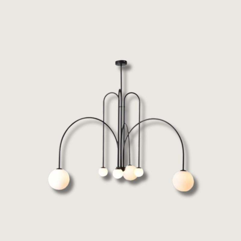 Lustre Courbé Moderne en Fer | Élégance et Durabilité pour Votre Intérieur