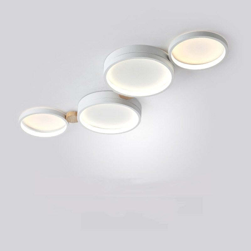 Plafonnier Élégant Blanc et Gris | Design Moderne et Illumination Uniforme