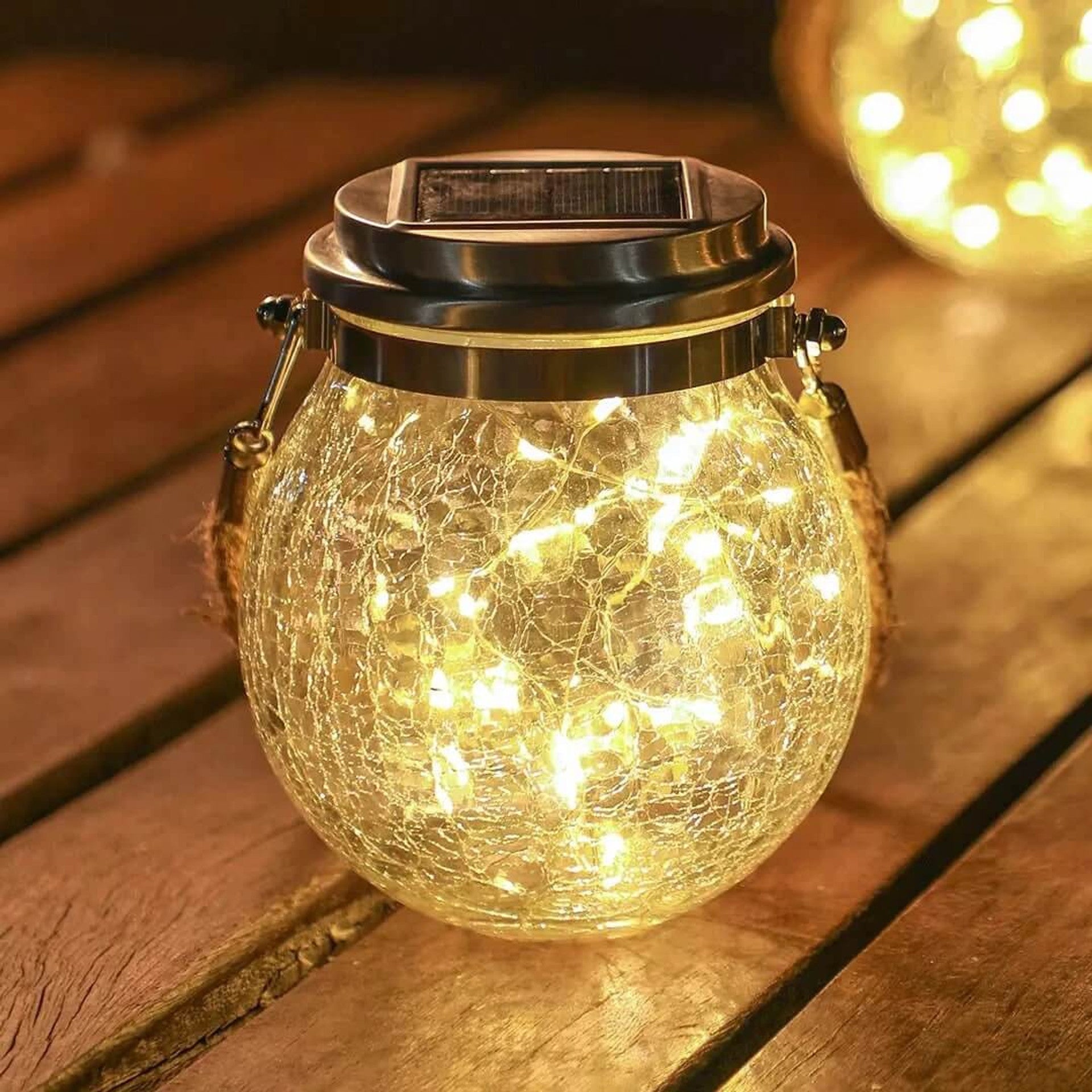 Lampe Solaire en Verre | Éclairage Écologique et Élégant