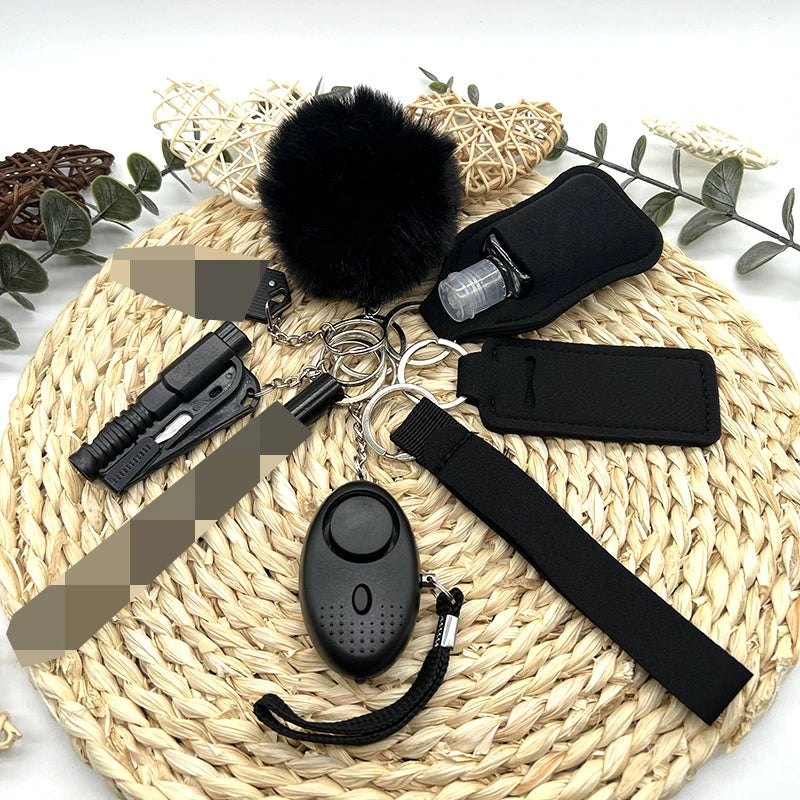 Kit de Défense Personnelle pour Femmes | Ensemble de 9 Pièces avec Alarme et Sifflet