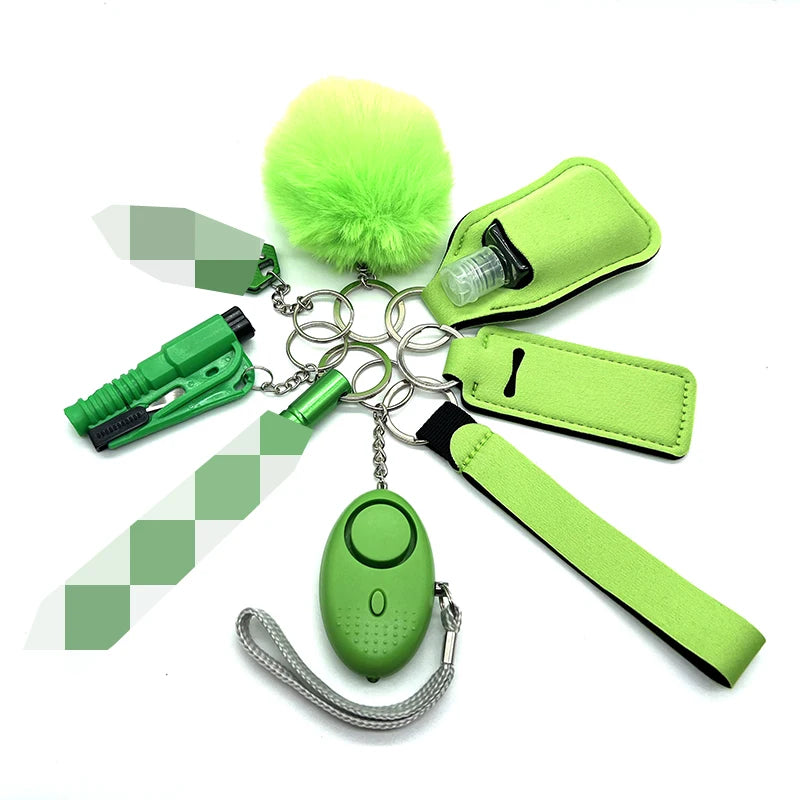 Kit de Défense Personnelle pour Femmes | Ensemble de 9 Pièces avec Alarme et Sifflet