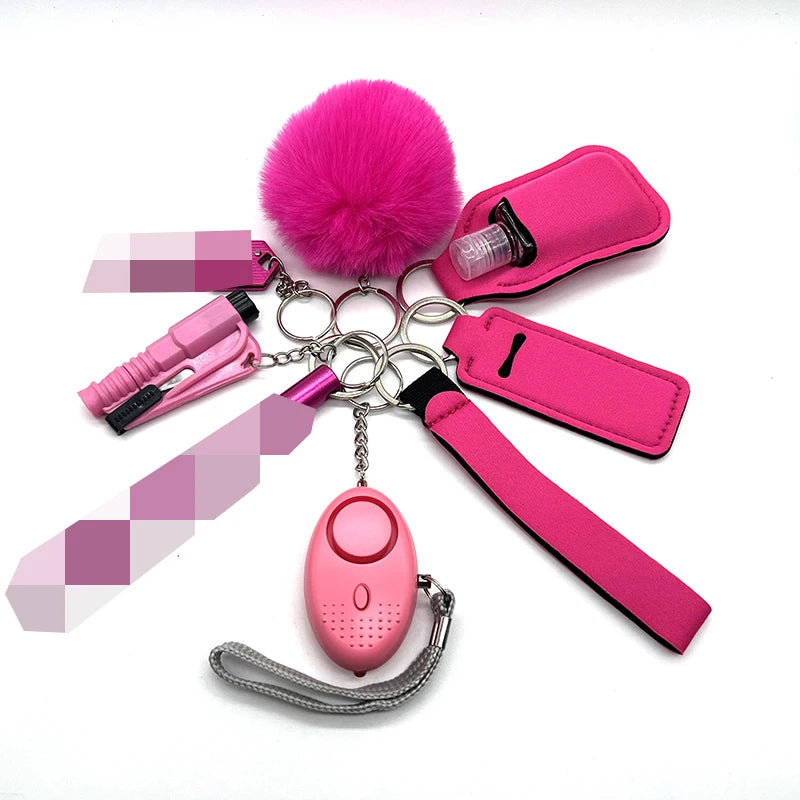 Kit de Défense Personnelle pour Femmes | Ensemble de 9 Pièces avec Alarme et Sifflet