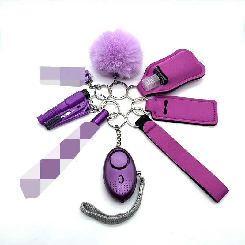 Kit de Défense Personnelle pour Femmes | Ensemble de 9 Pièces avec Alarme et Sifflet