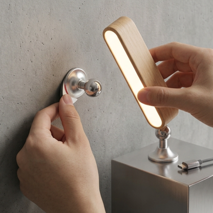 Dernier Jour -50% | FlexiGlow™ Lampe Bois Naturel et Pivotante