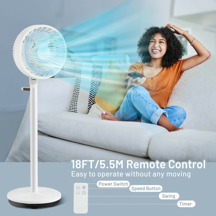 Ventilateur Debout Silencieux 9 Pouces | Hauteurs et Vitesses Réglables