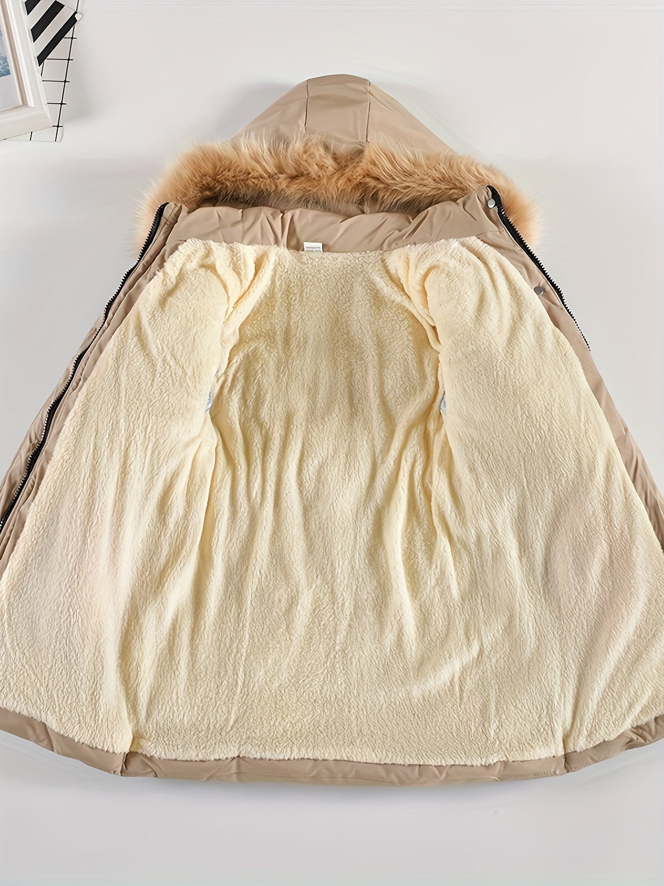Manteau d'Hiver pour Filles | Douillet avec Capuche en Fausse Fourrure