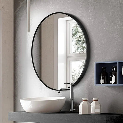 Miroir Rond Moderne 50x50 cm | Élégance et Installation Facile