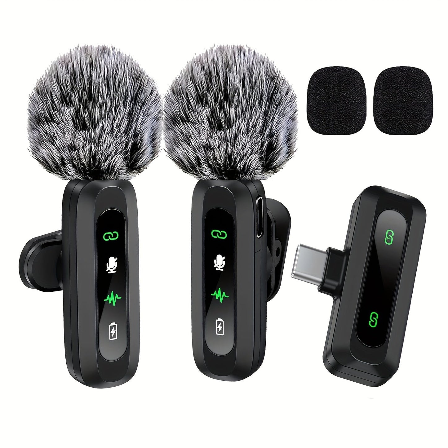 Microphone Lavalier Sans Fil USB-C | Design Compact pour Podcasts et Vlogs