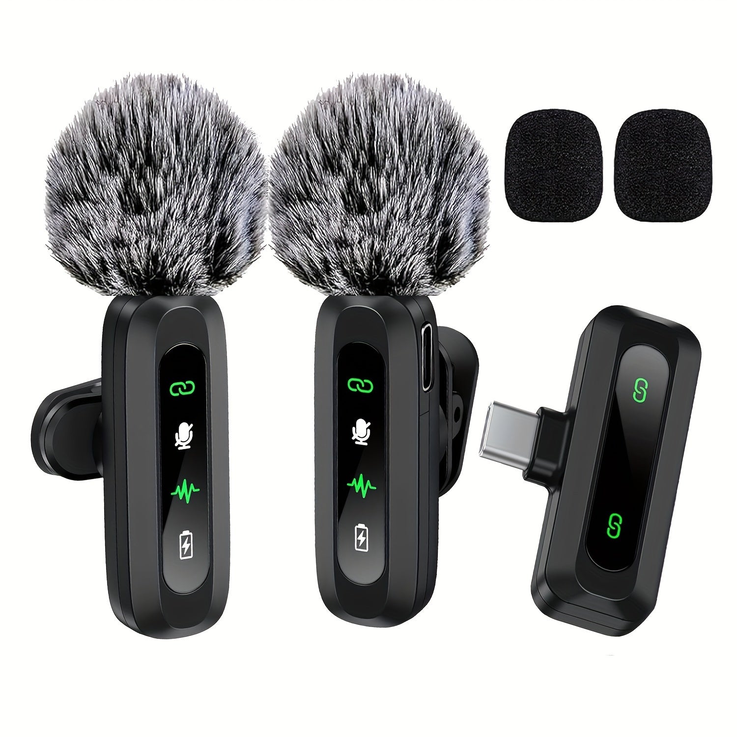 Microphone Lavalier Sans Fil USB-C | Design Compact pour Podcasts et Vlogs