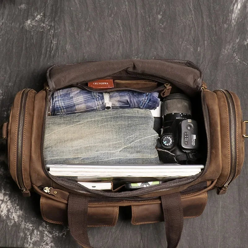 Sac de Voyage Élégant et Pratique | Design Vintage avec Intérieur Spacieux