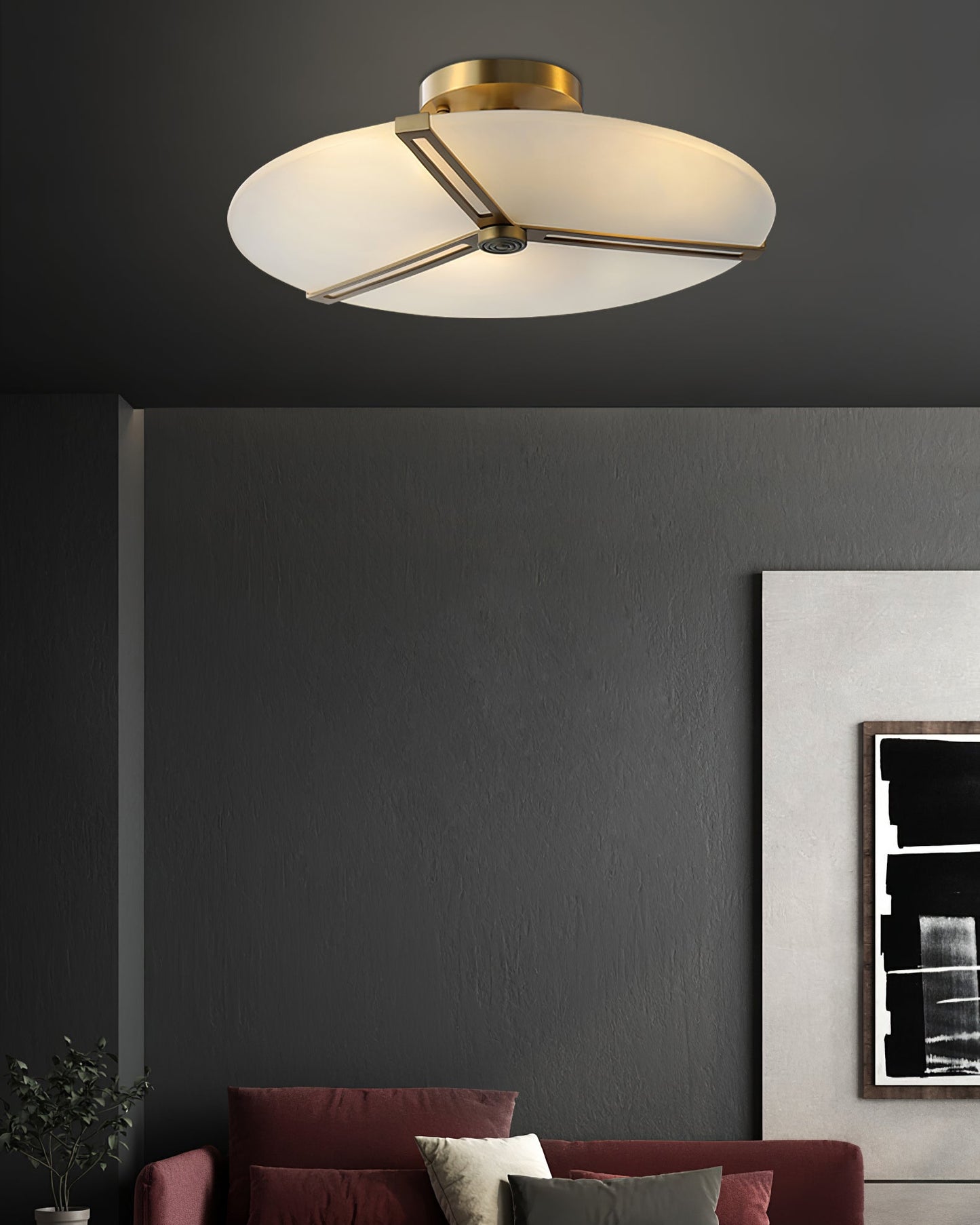Plafonnier Moderne en Verre et Métal | Design Élégant et Illumination Chaleureuse