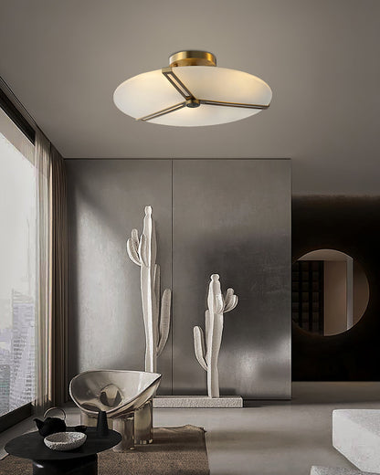 Plafonnier Moderne en Verre et Métal | Design Élégant et Illumination Chaleureuse