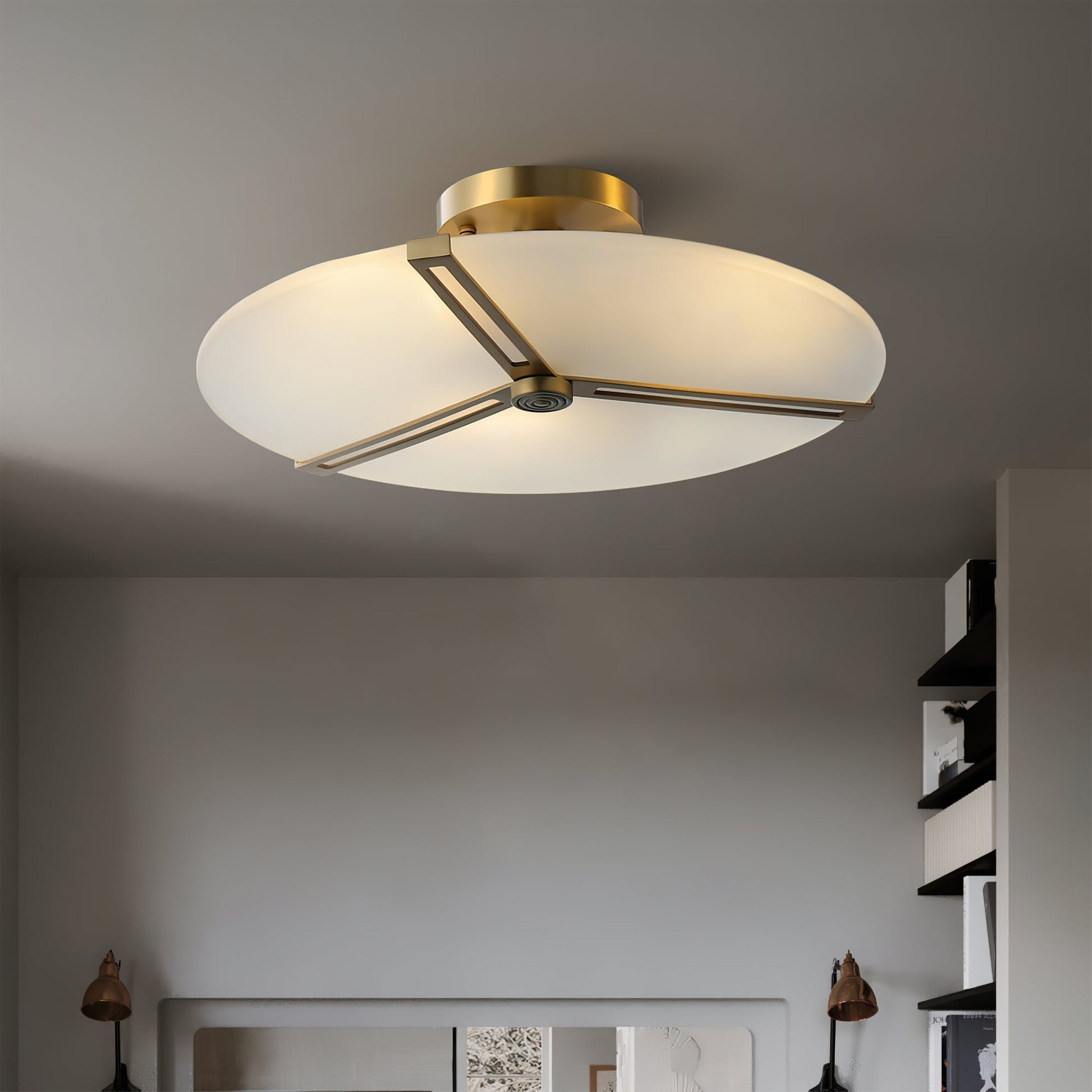 Plafonnier Moderne en Verre et Métal | Design Élégant et Illumination Chaleureuse