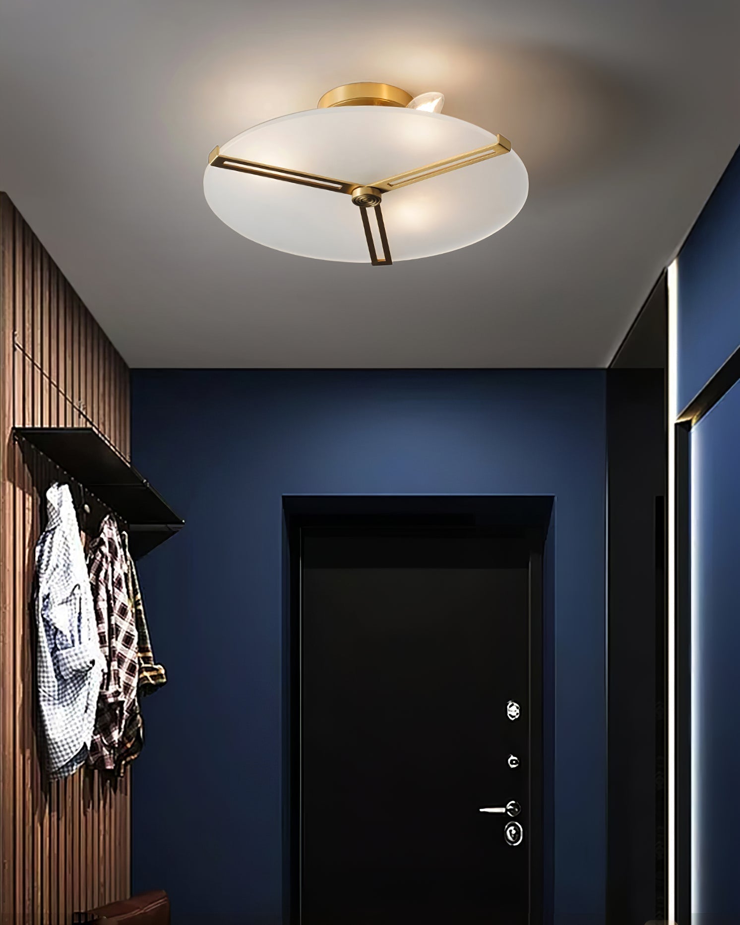 Plafonnier Moderne en Verre et Métal | Design Élégant et Illumination Chaleureuse