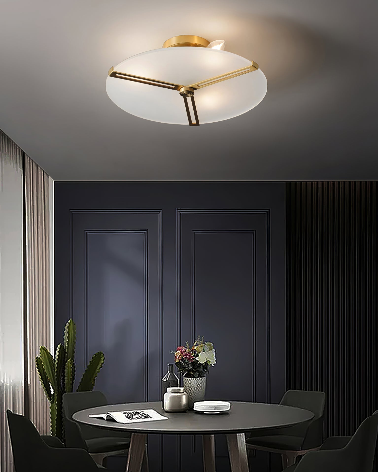Plafonnier Moderne en Verre et Métal | Design Élégant et Illumination Chaleureuse