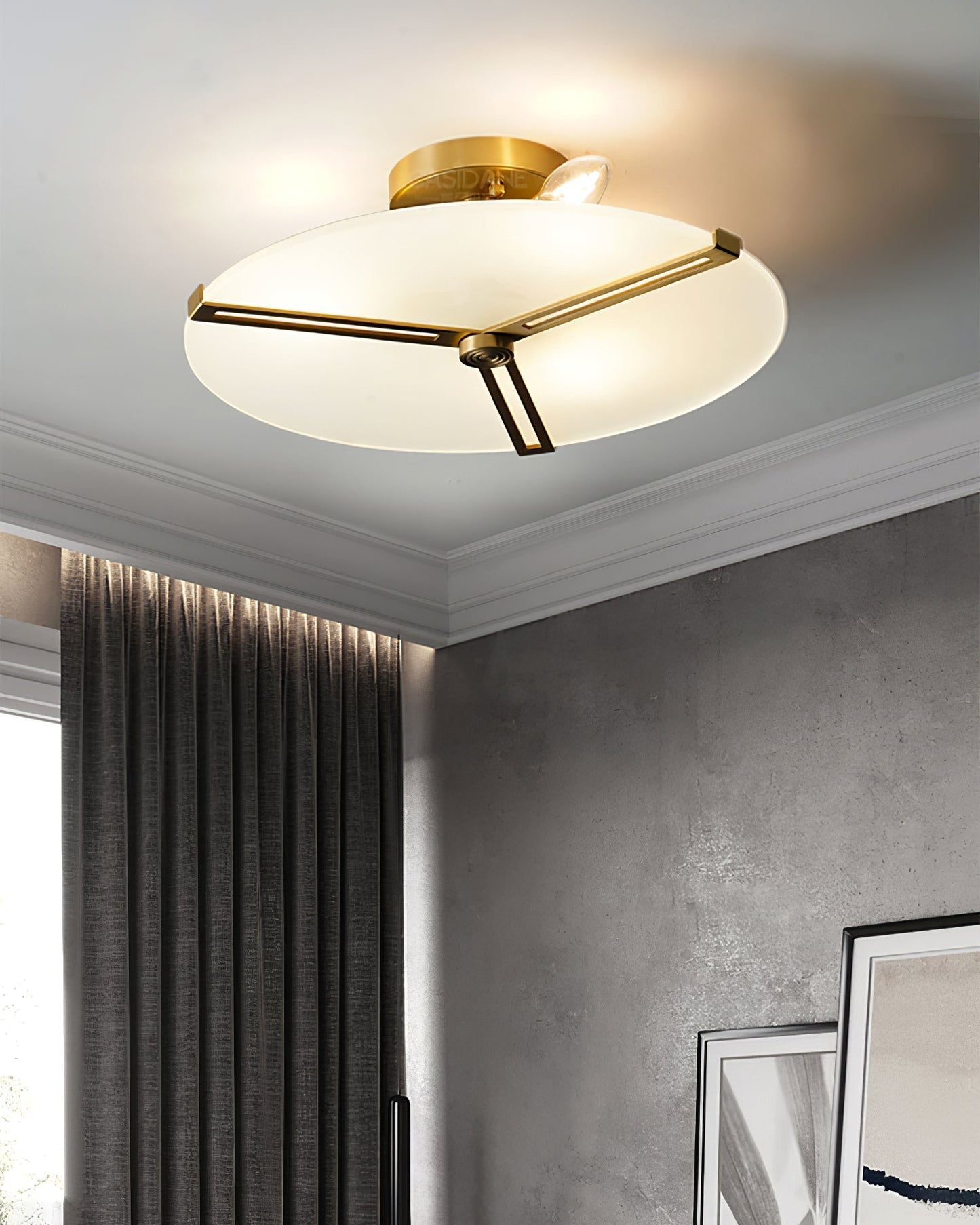 Plafonnier Moderne en Verre et Métal | Design Élégant et Illumination Chaleureuse