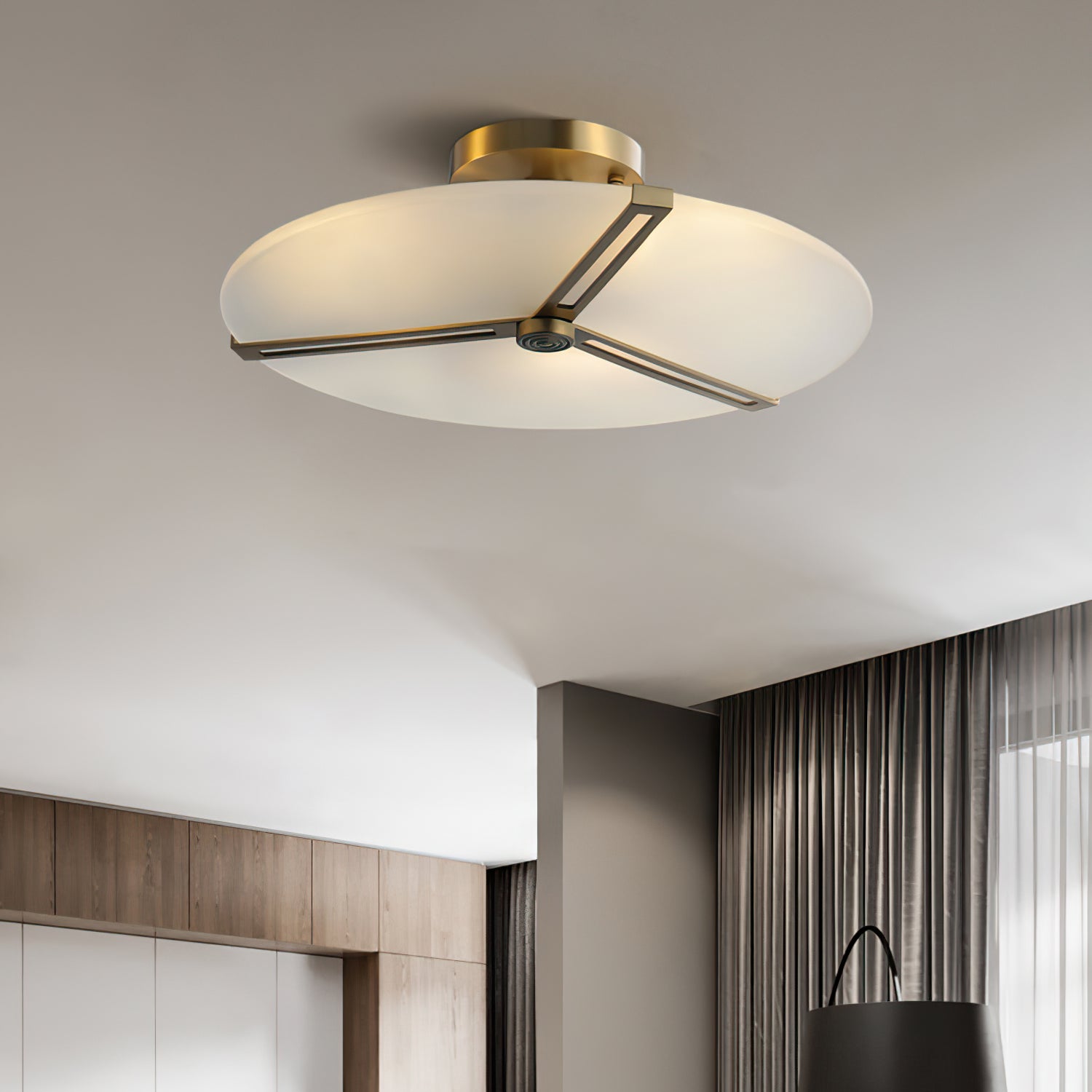 Plafonnier Moderne en Verre et Métal | Design Élégant et Illumination Chaleureuse
