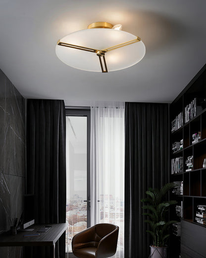 Plafonnier Moderne en Verre et Métal | Design Élégant et Illumination Chaleureuse