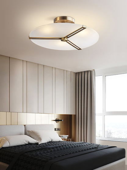Plafonnier Moderne en Verre et Métal | Design Élégant et Illumination Chaleureuse