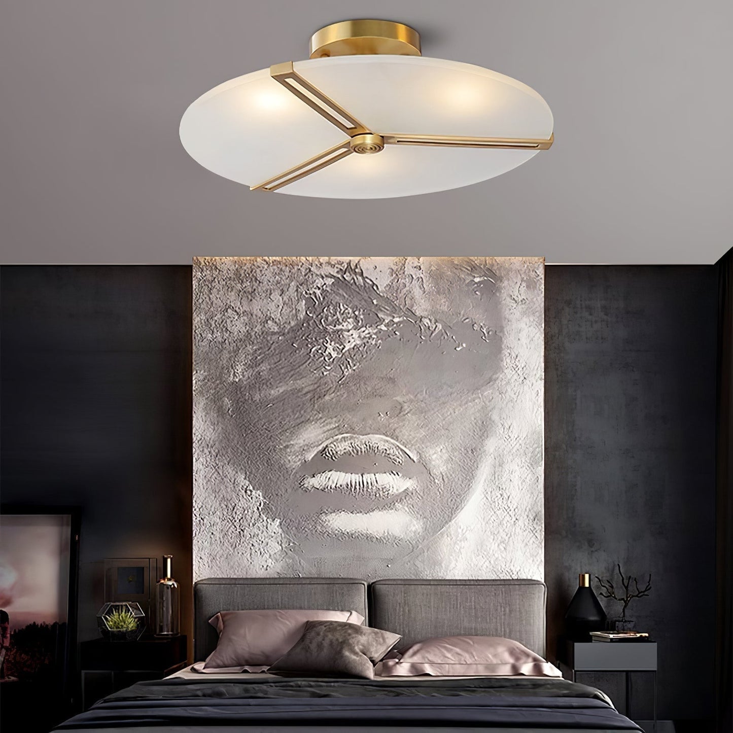 Plafonnier Moderne en Verre et Métal | Design Élégant et Illumination Chaleureuse