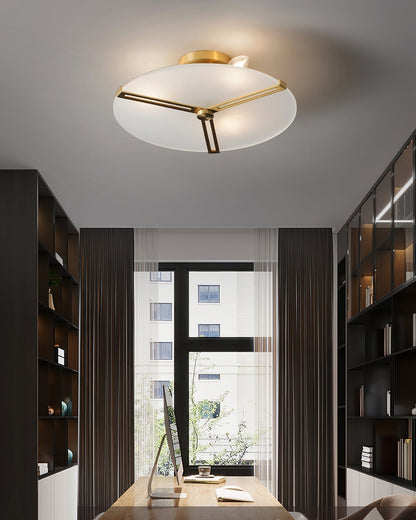 Plafonnier Moderne en Verre et Métal | Design Élégant et Illumination Chaleureuse