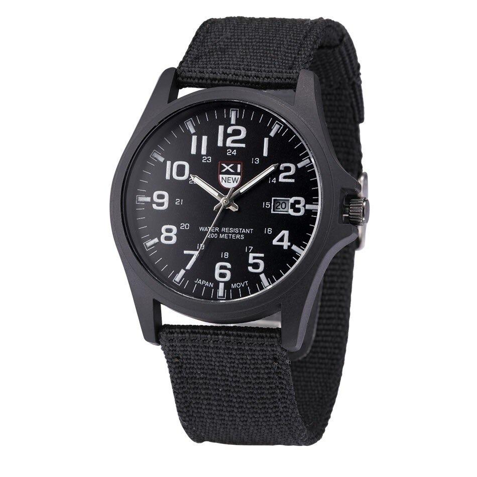 Montre Militaire Résistante à l'Eau | Cadran Éclairé et Chronomètre Multifonction
