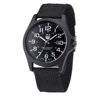 Montre Militaire Résistante à l'Eau | Cadran Éclairé et Chronomètre Multifonction